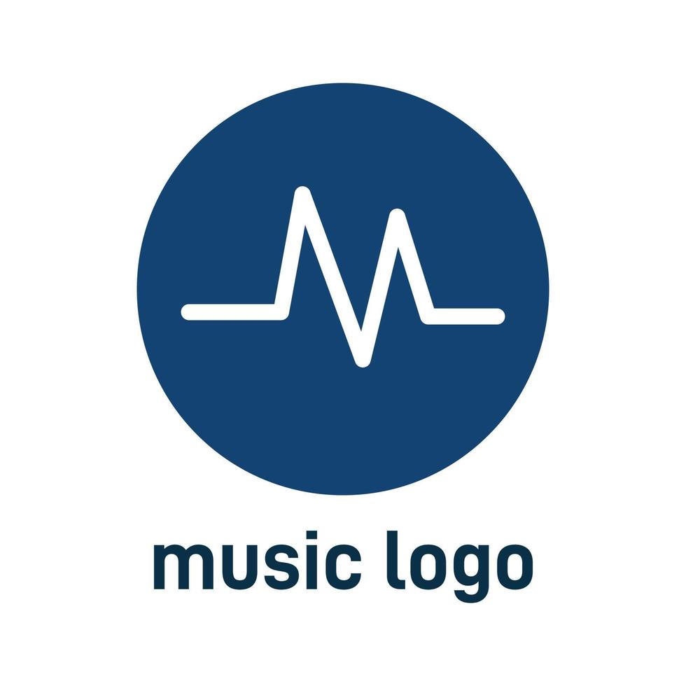 logotipo de música creativa. diseño de logotipo de línea de letra m para la ilustración de vector de diseño de logotipo de marca de empresa moderna.