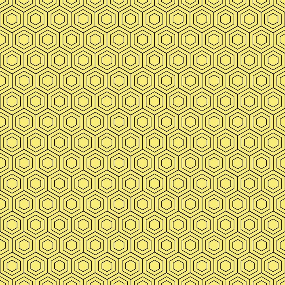 hexagonal pattern yellow color vector