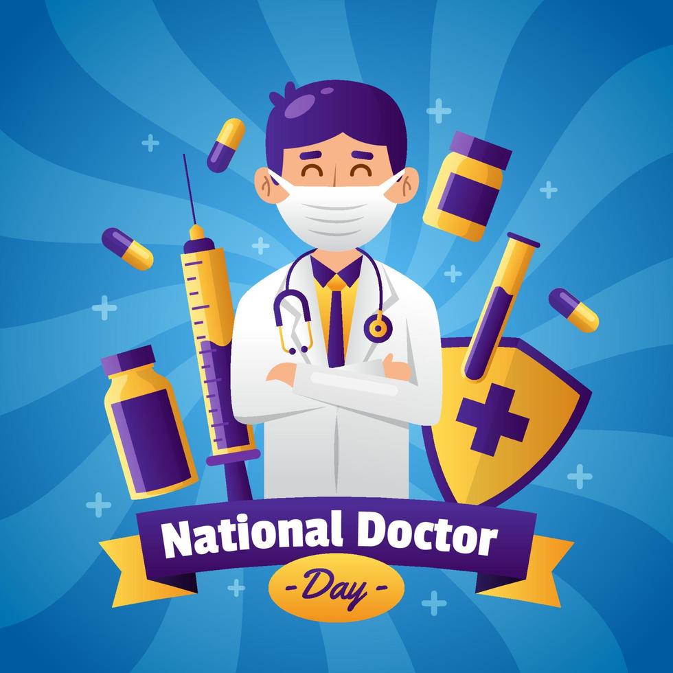 National Doctor Day Concept vector