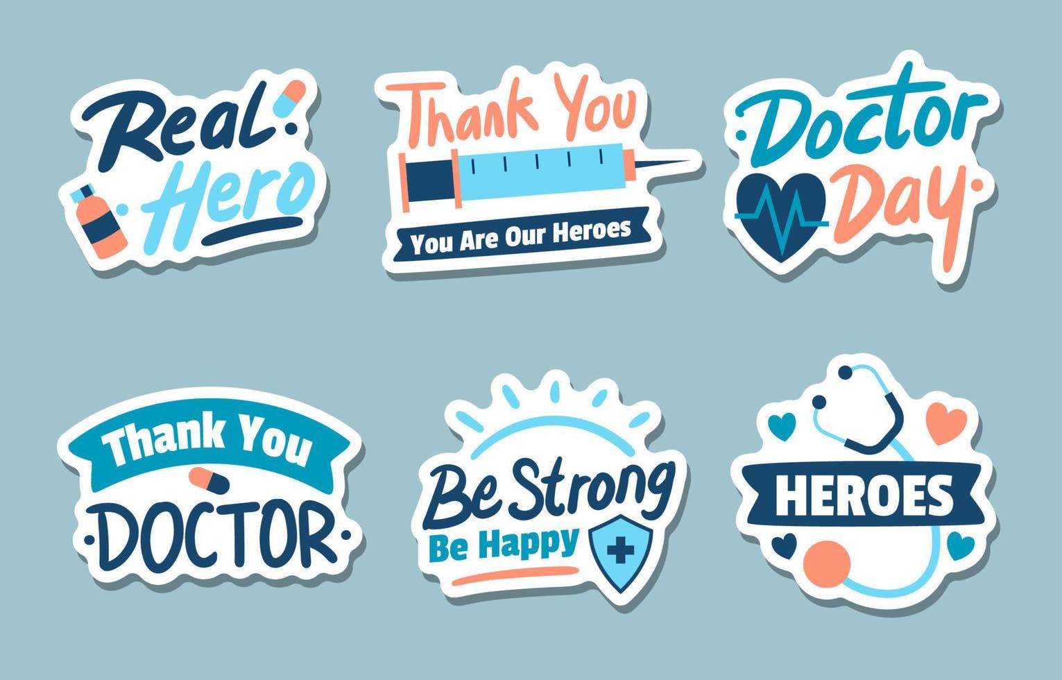 National Doctor Day Sticker vector