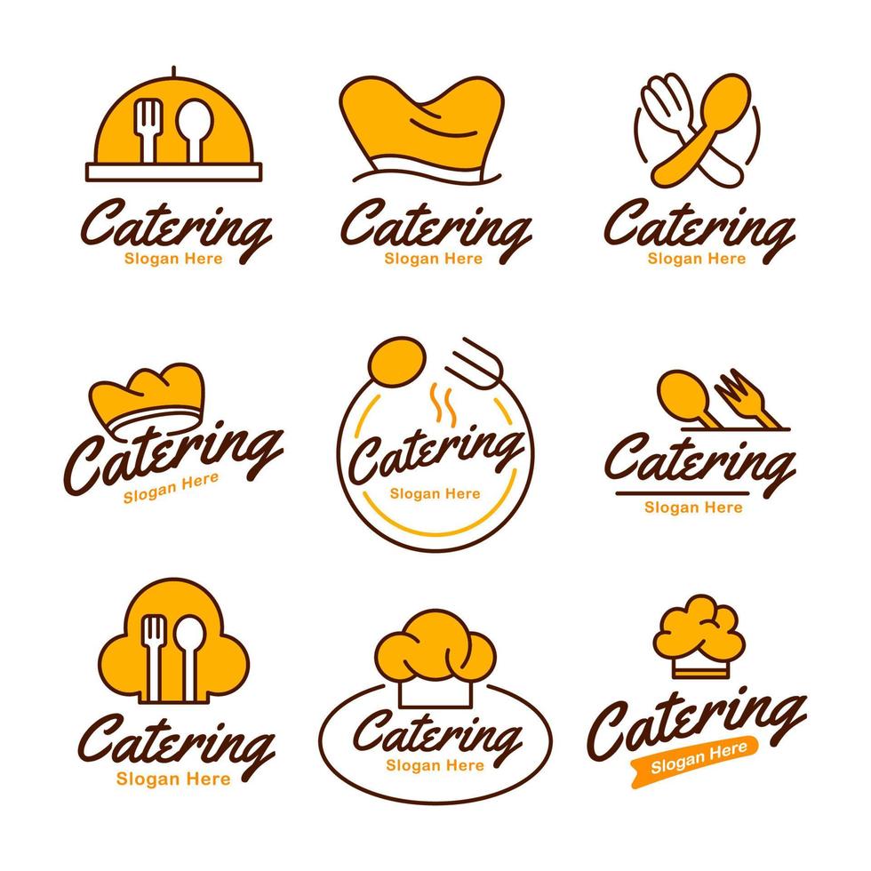 colección de logotipos de catering vector