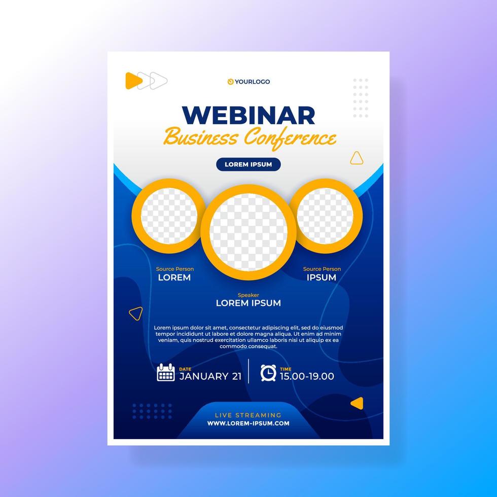 Webinar Business Conference Poster vector