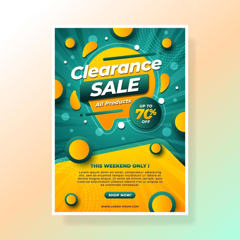 Clearance Sale Poster vector