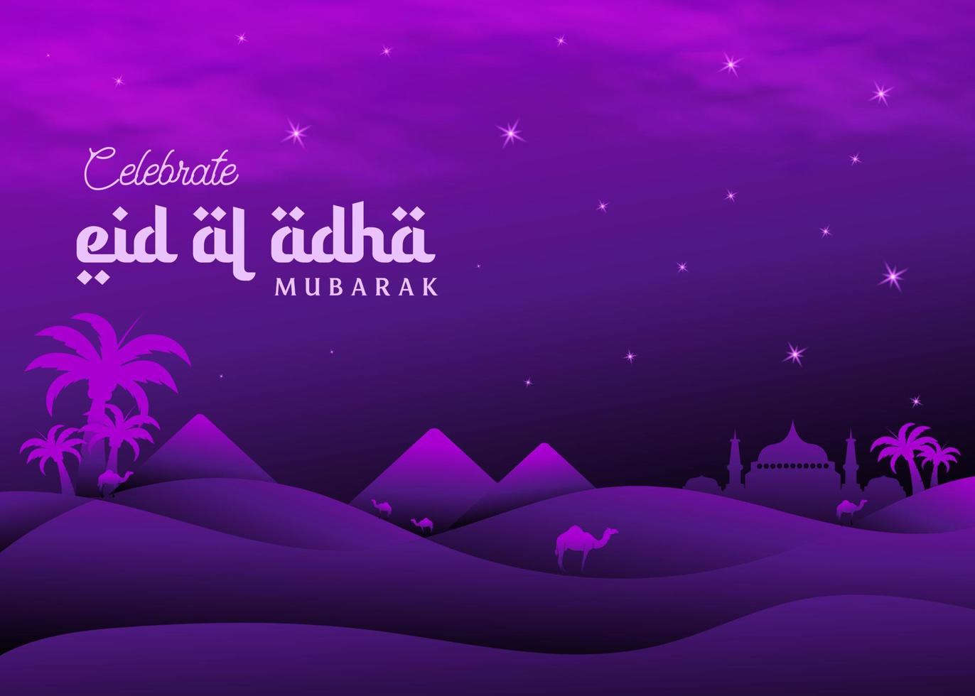 diseño vectorial con antecedentes islámicos para la celebración de eid al adha vector