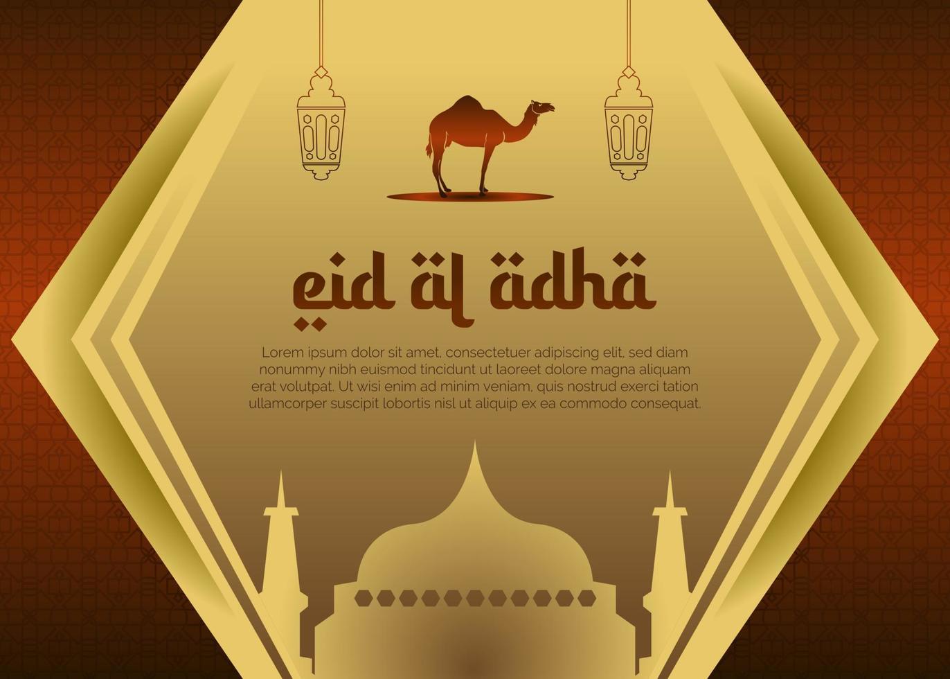 vector design with islamic background eid al adha can be used for greeting cards