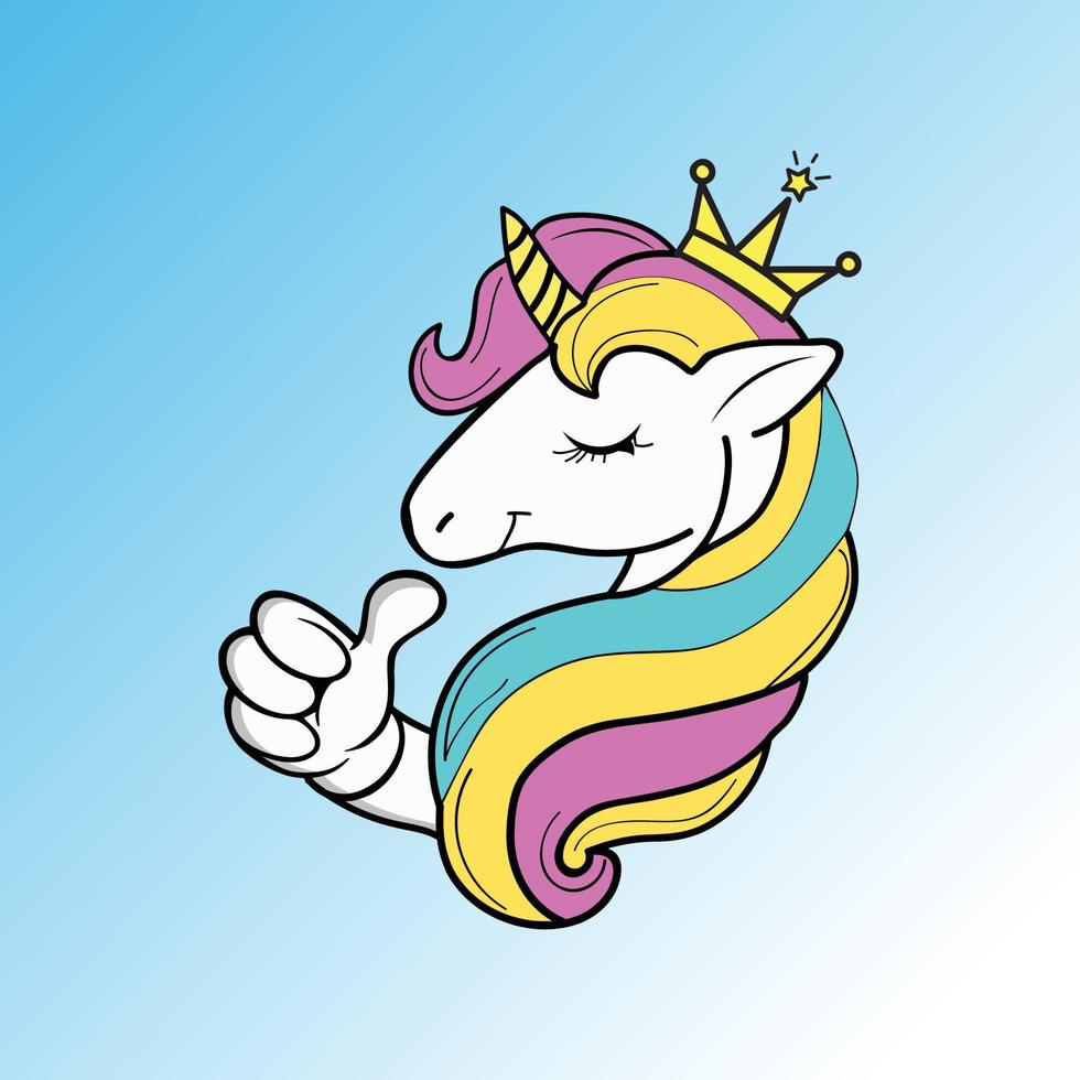 Magical Rainbow Unicorn vector, colorful unicorn vector