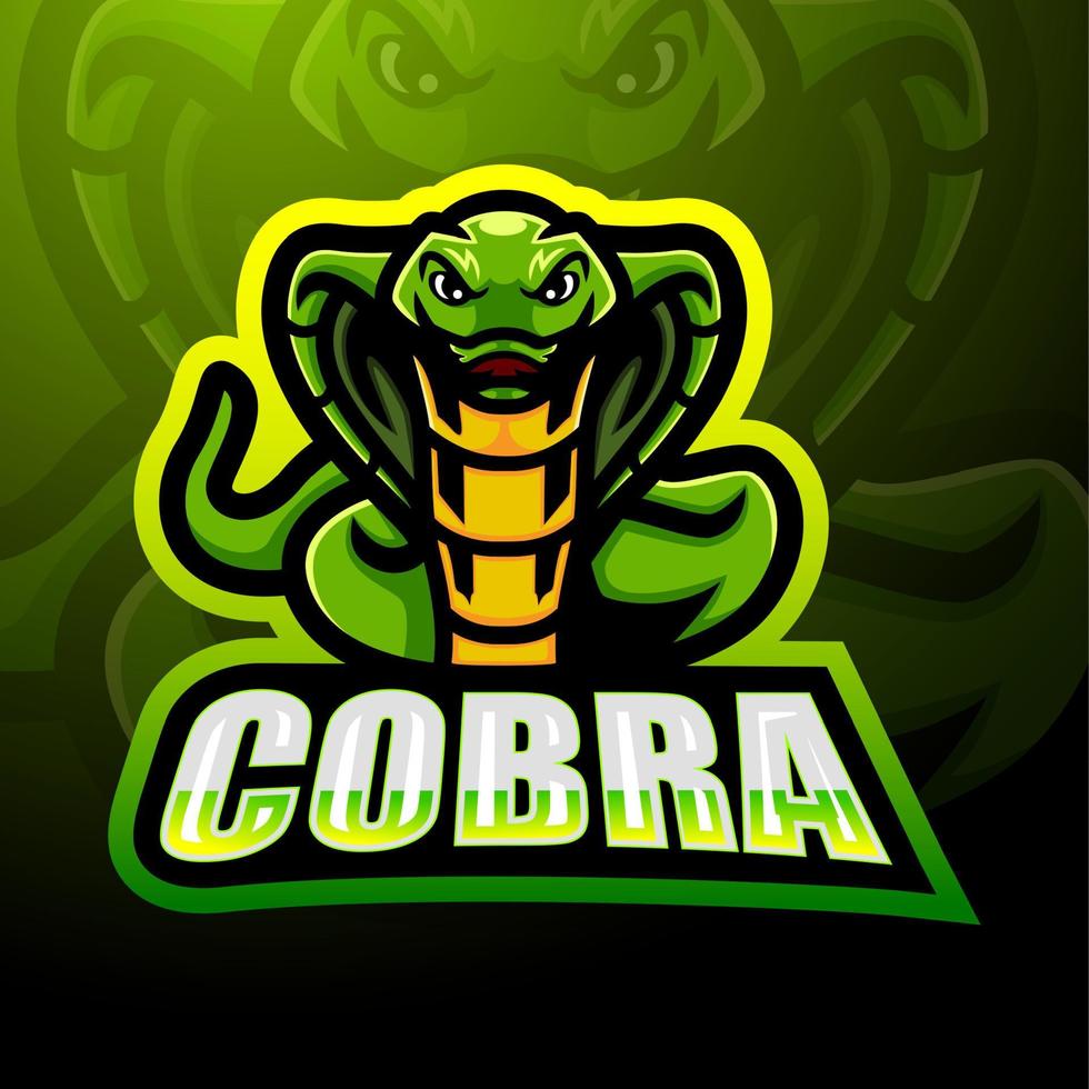 Cobra mascot esport logo design vector