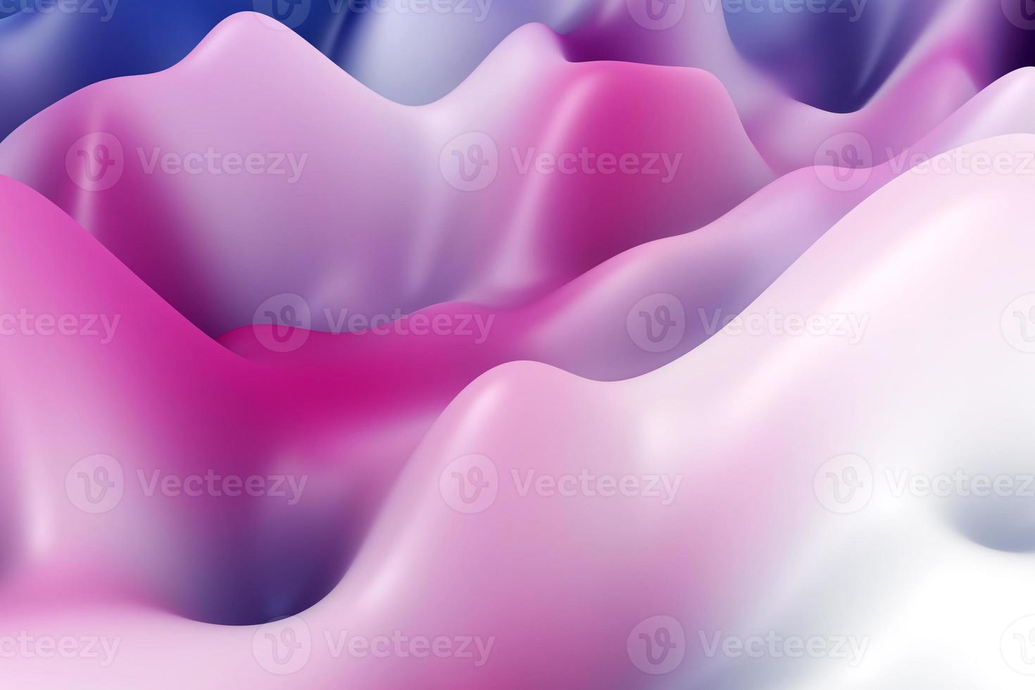 Abstract wavy background three-dimensional visualization. Smooth curve wave 3d illustration photo