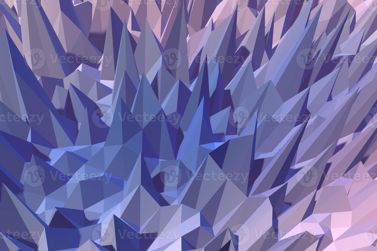 Violet triangular construction background. Abstract geometric polygon 3d illustration photo