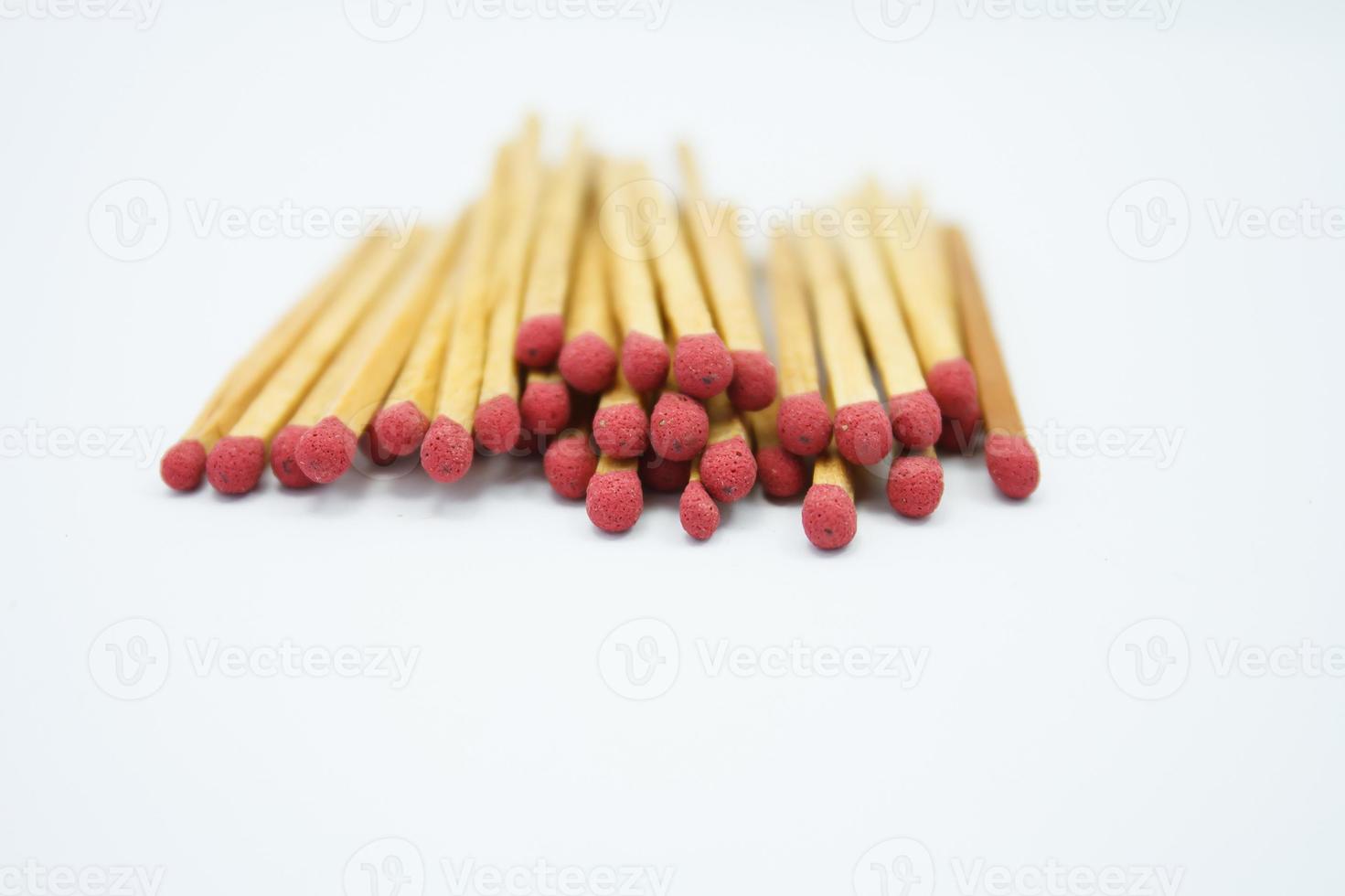 Matches on white background photo