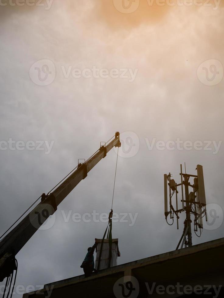 Industrial Crane operating and lifting electric box photo