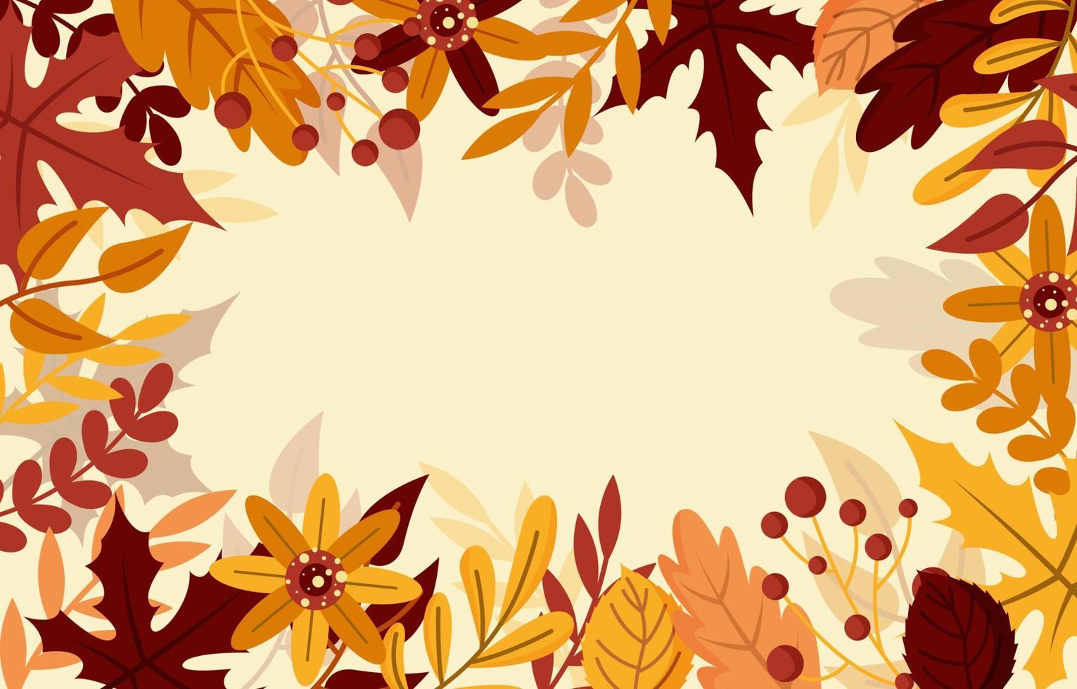 Fall Floral Background vector