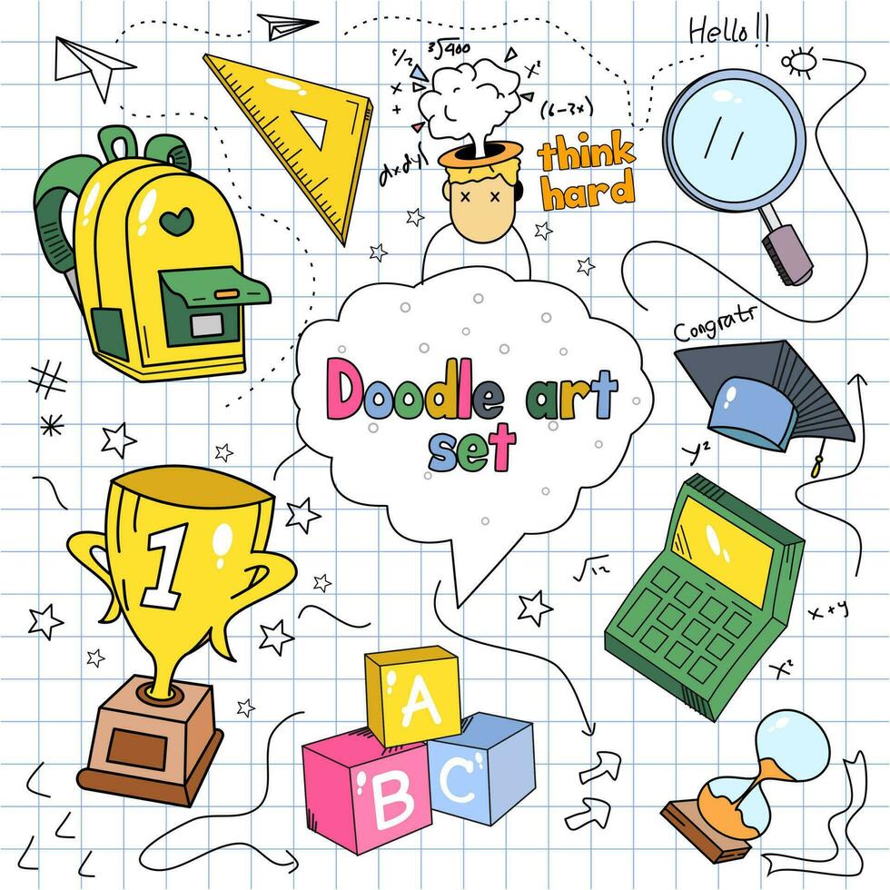 Illustration graphic vector of education, study and learning equipment