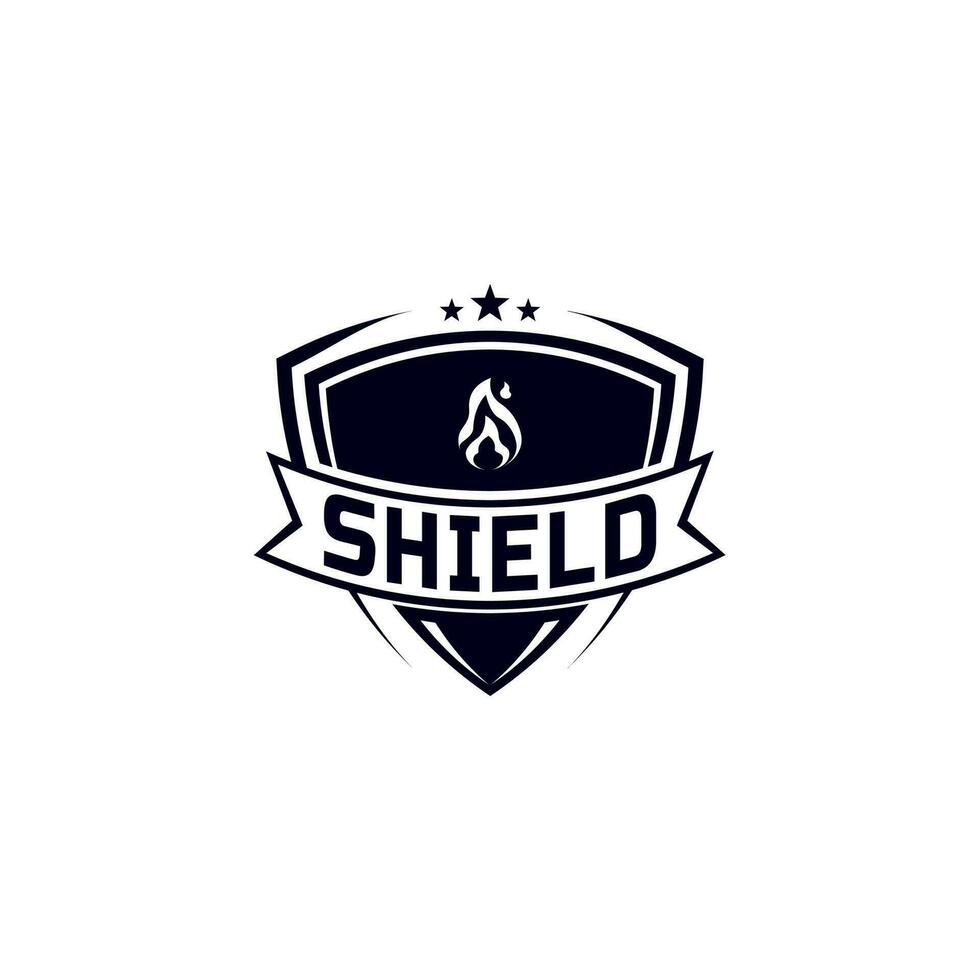 logotipo de la empresa escudo. símbolo abstracto de seguridad. icono de escudo. logotipo de seguridad. insignia del logotipo vector