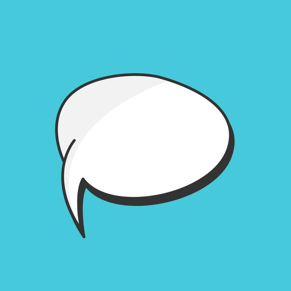 Empty speech bubble chat message vector