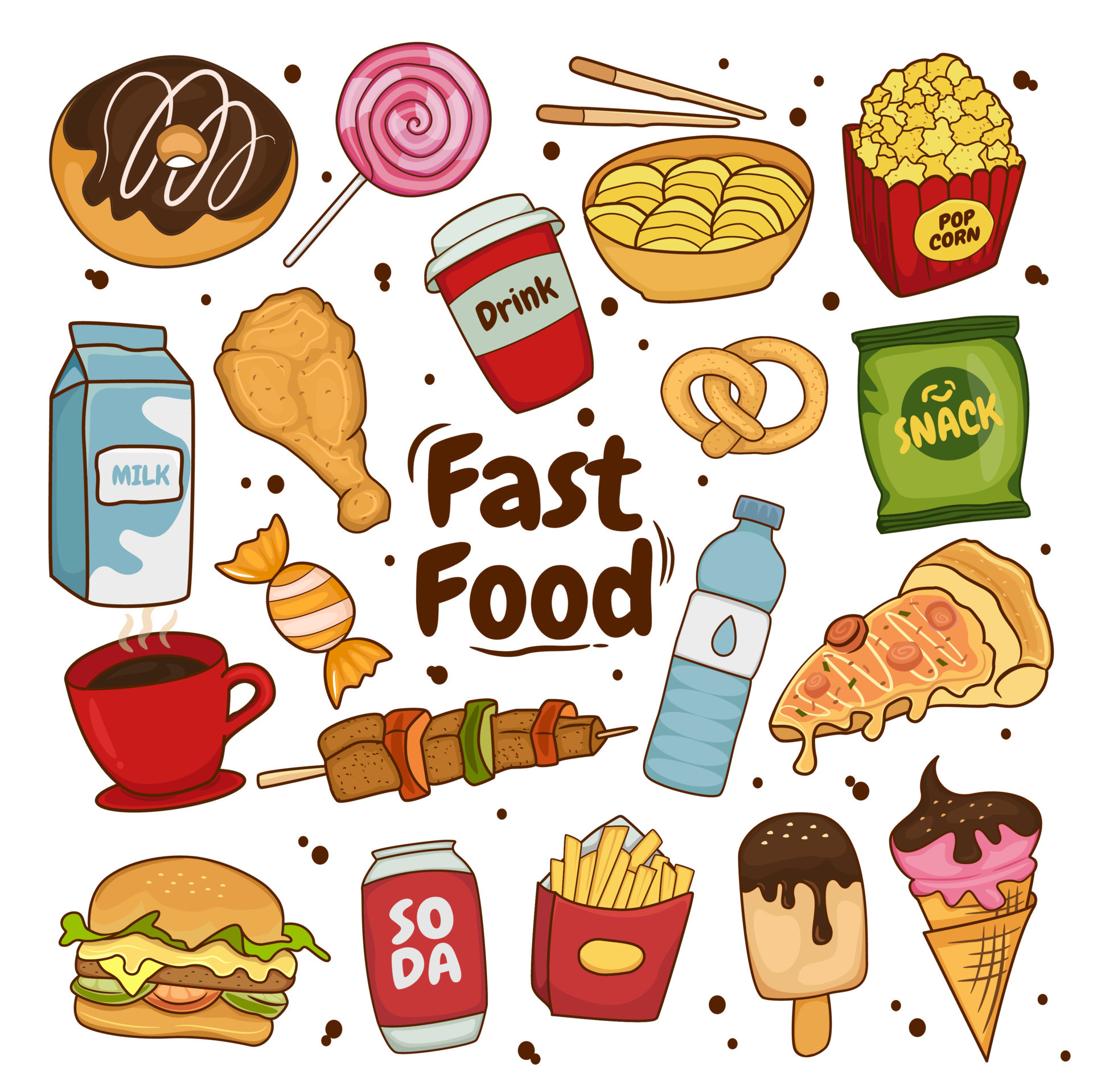 Fast Food Wallpaper Vector Art, Icons, and Graphics for Free Download