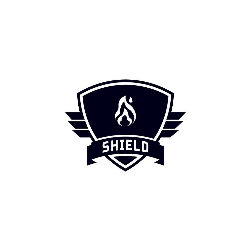 Shield company logo. Abstract symbol of security. Shield icon. Security logo. Logo badge vector