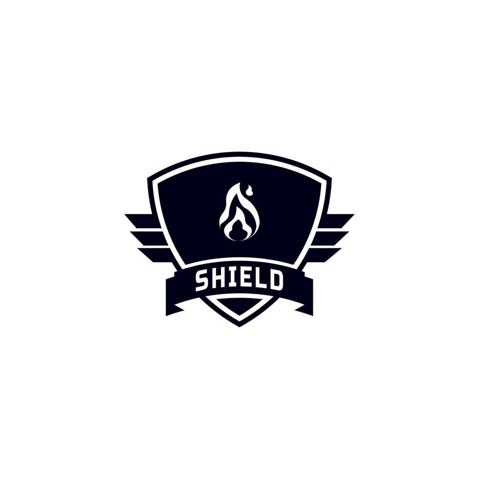 Shield company logo. Abstract symbol of security. Shield icon. Security logo. Logo badge vector