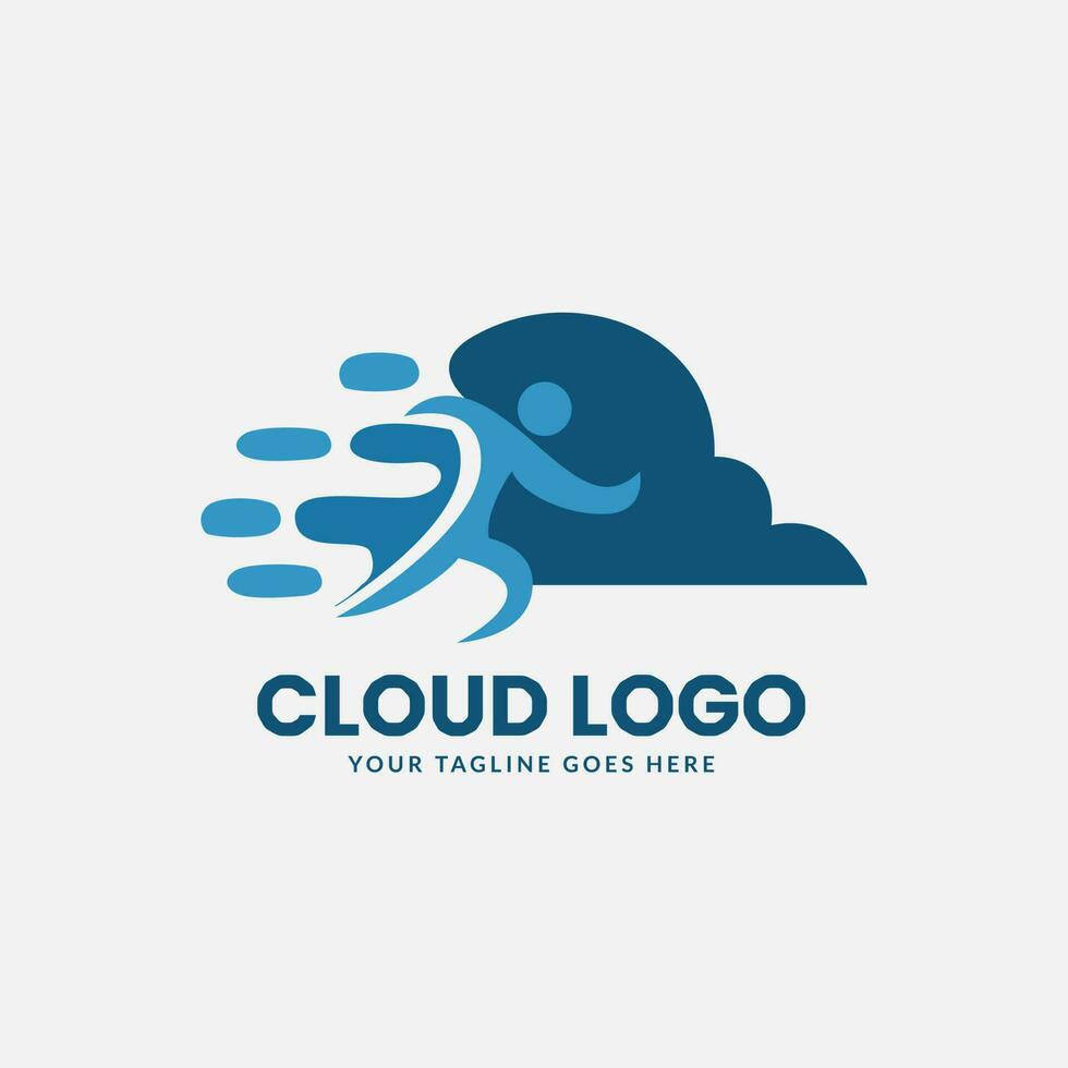 Database cloud logo vector template