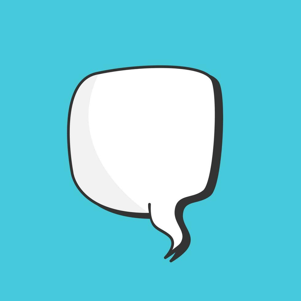 Empty speech bubble chat message vector