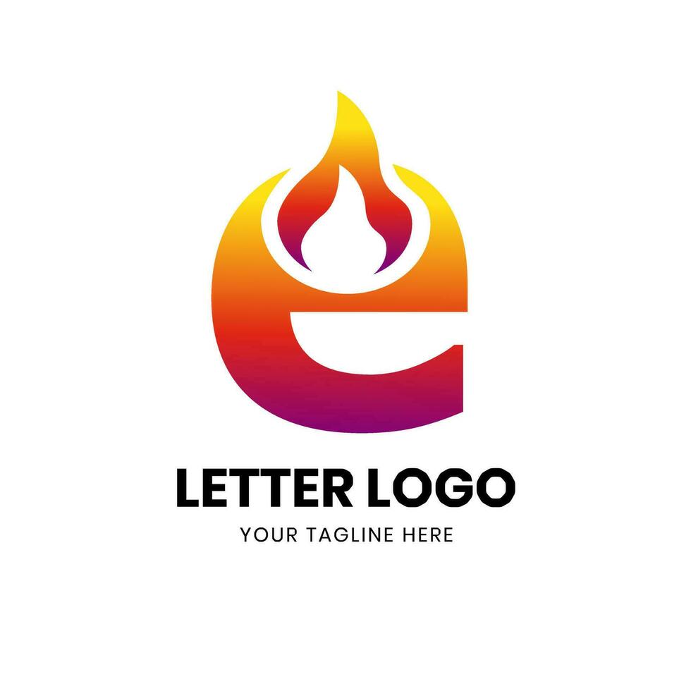 Letter E logo template vector