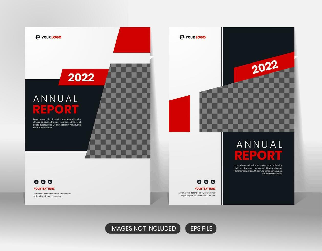 plantilla de folleto corporativo de negocios de informe anual moderno vector