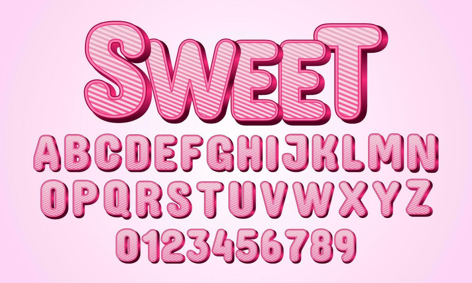 Sweet lettering text style for Poster Headline, Promotional Text and Logo text. vector