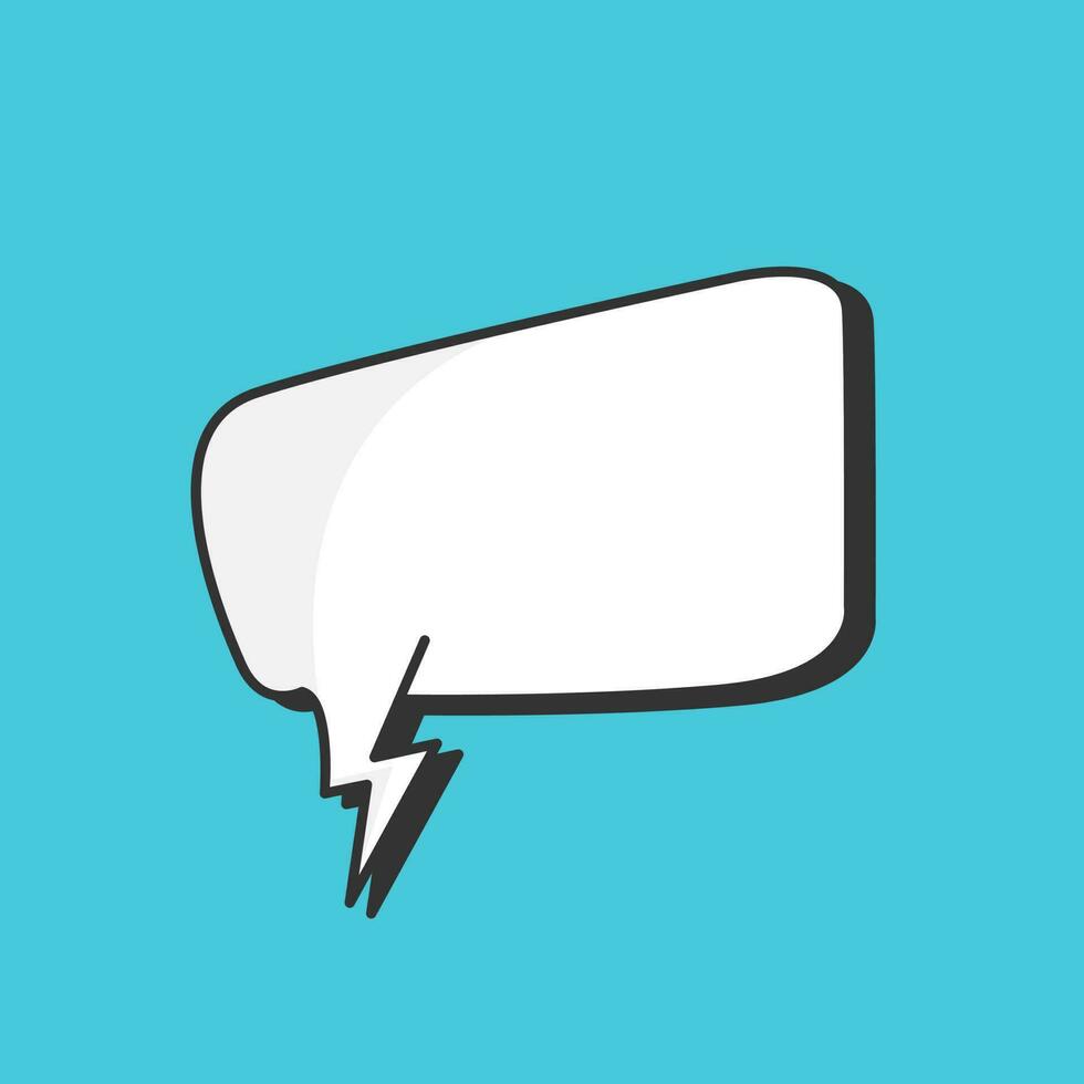 Empty speech bubble chat message vector