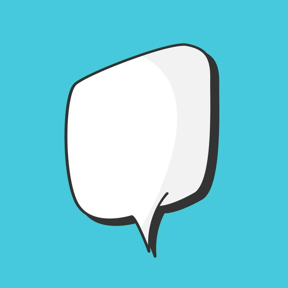 Empty speech bubble chat message vector