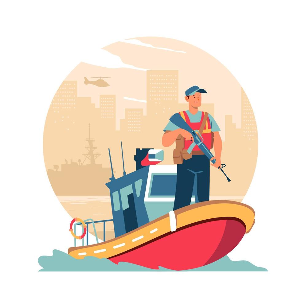 Coast Guards on Duty vector