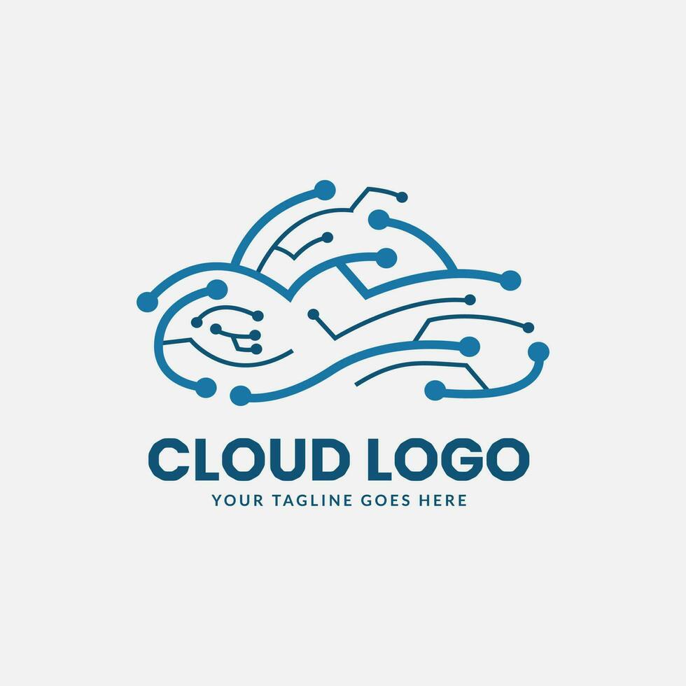 Database cloud logo vector template