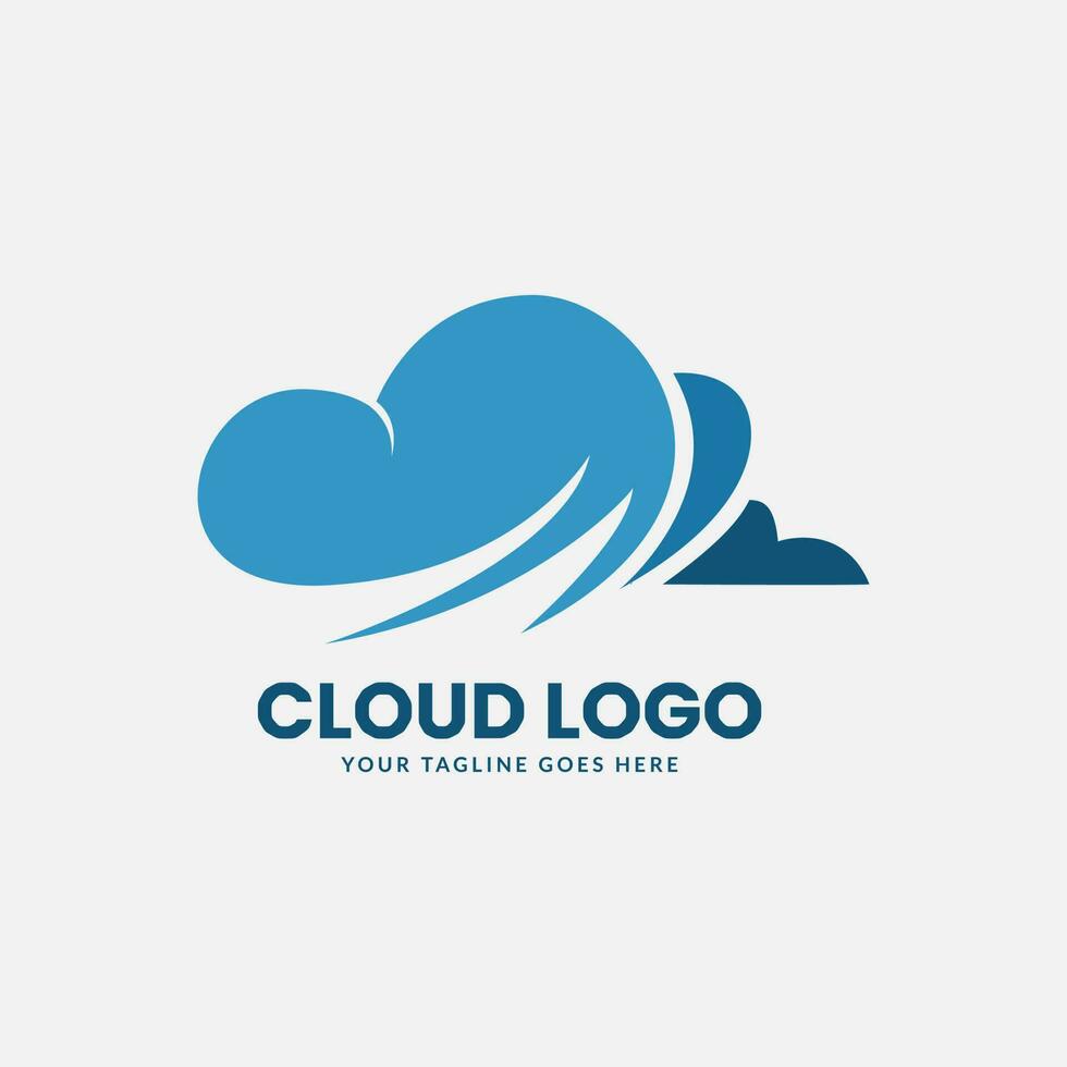 Database cloud logo vector template