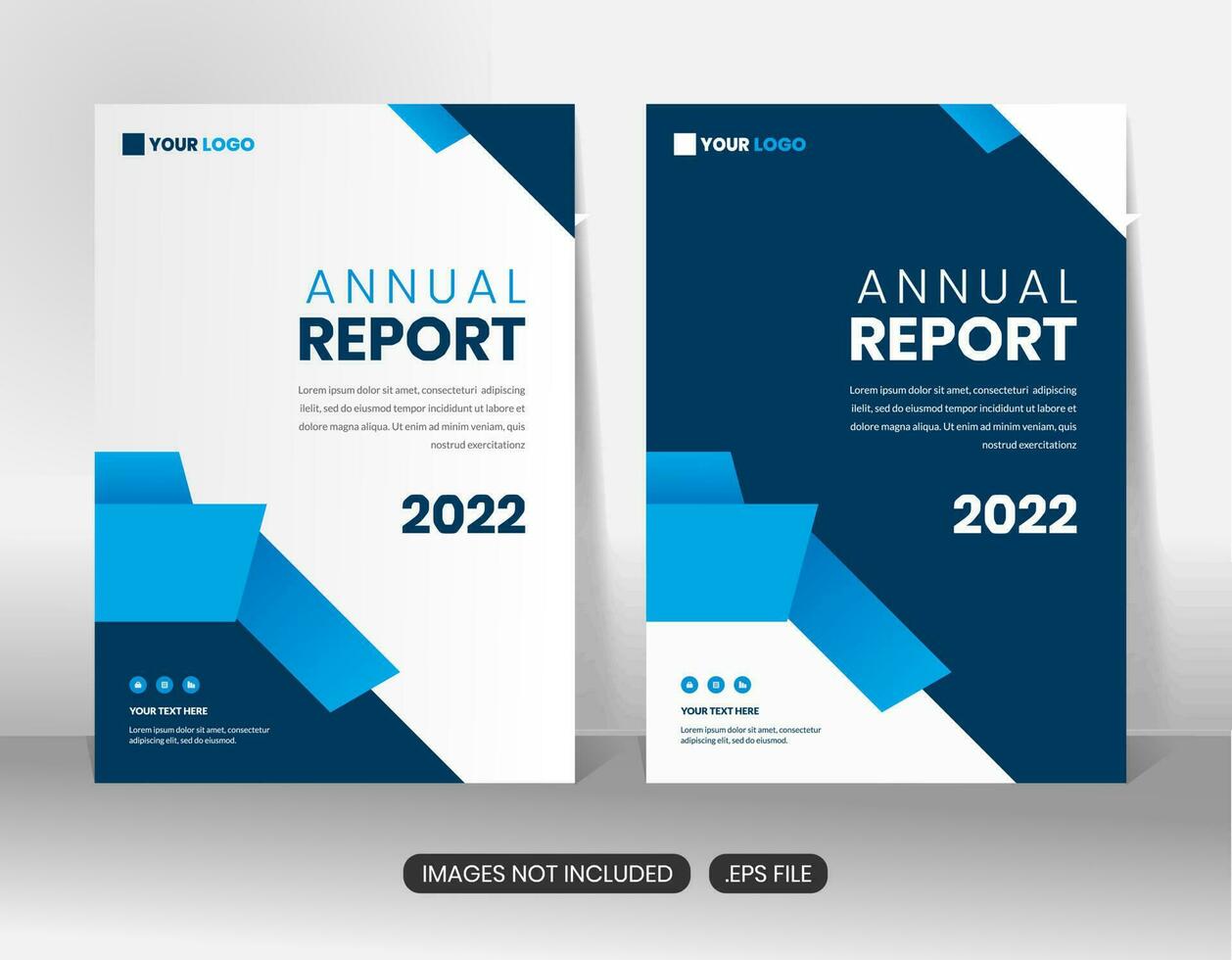 plantilla de folleto corporativo de negocios de informe anual moderno vector