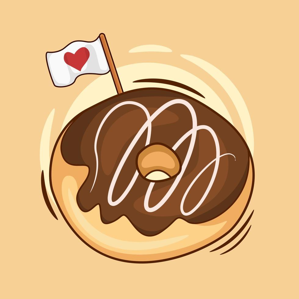 Donuts with chocolate jam vector 8321315 Vector Art at Vecteezy