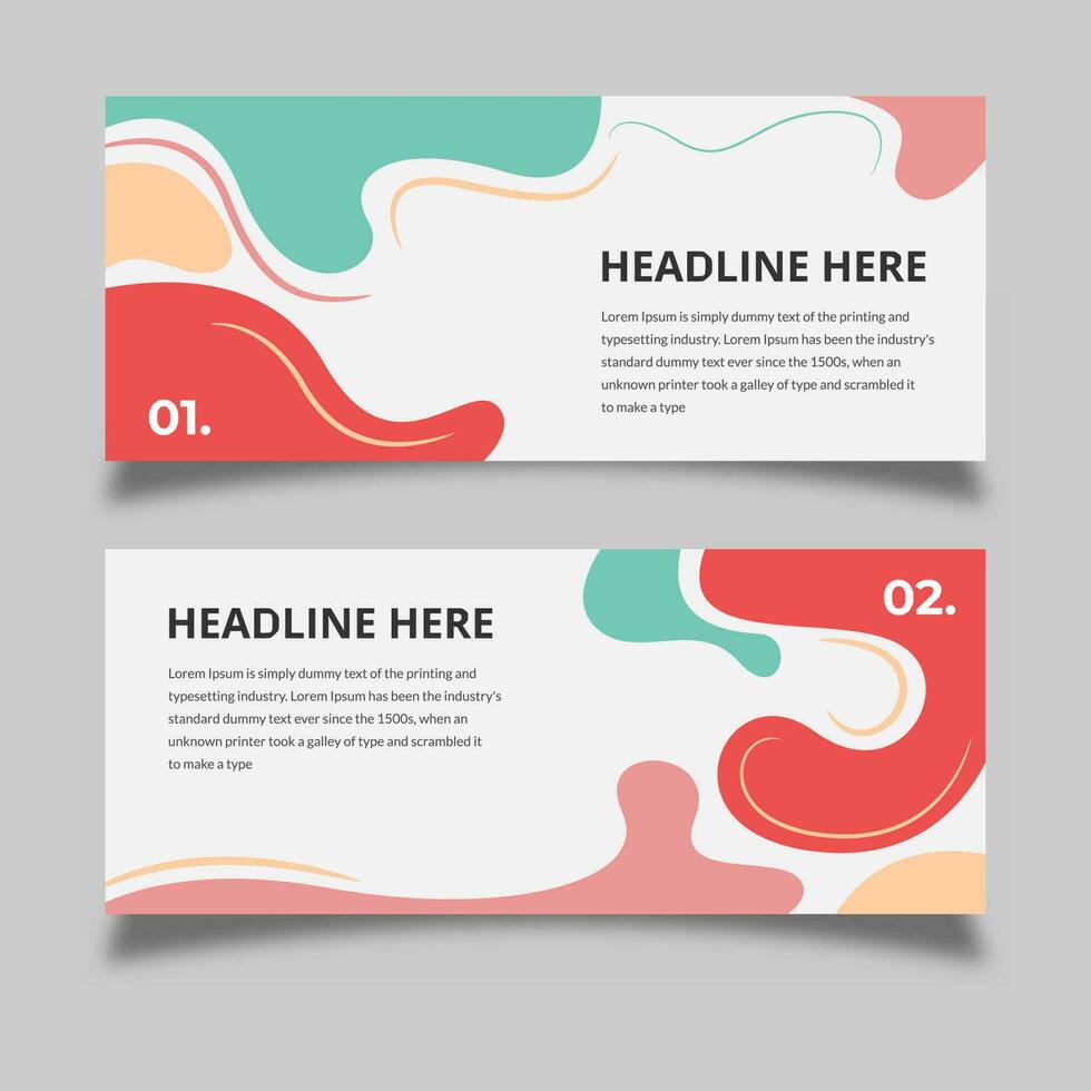Colorful abstract banner template vector