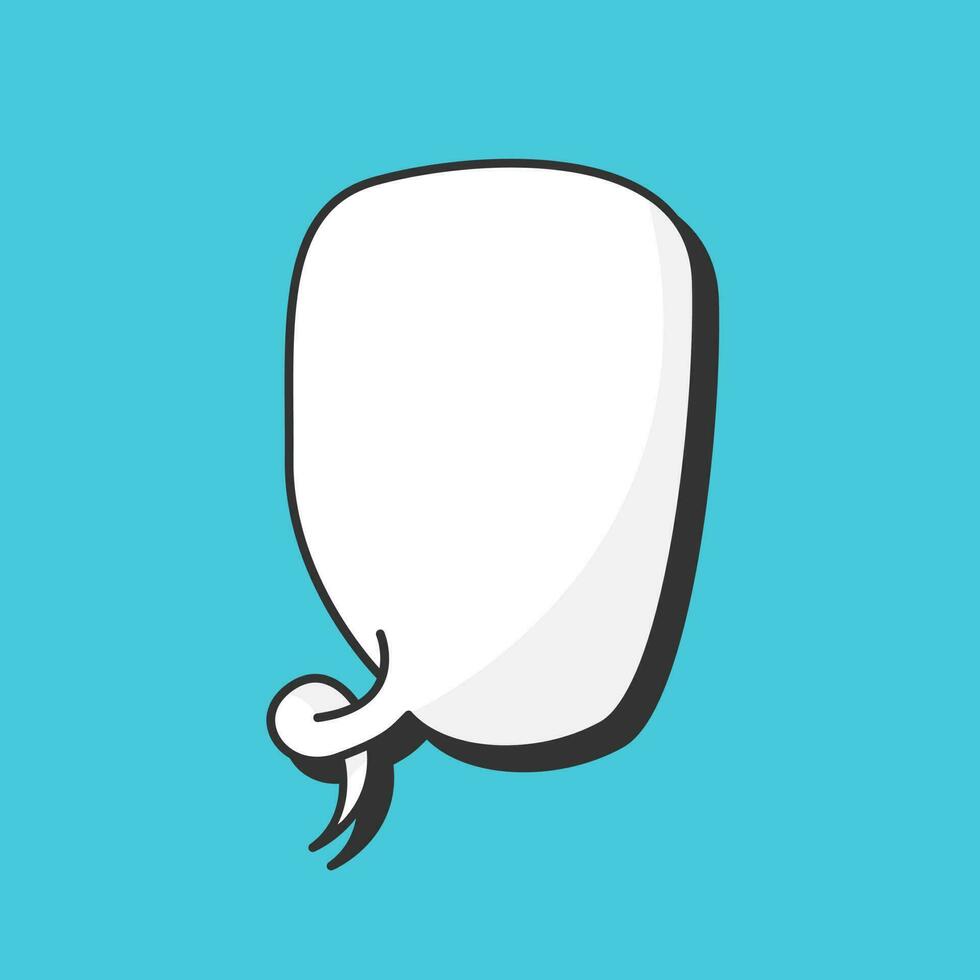Empty speech bubble chat message vector