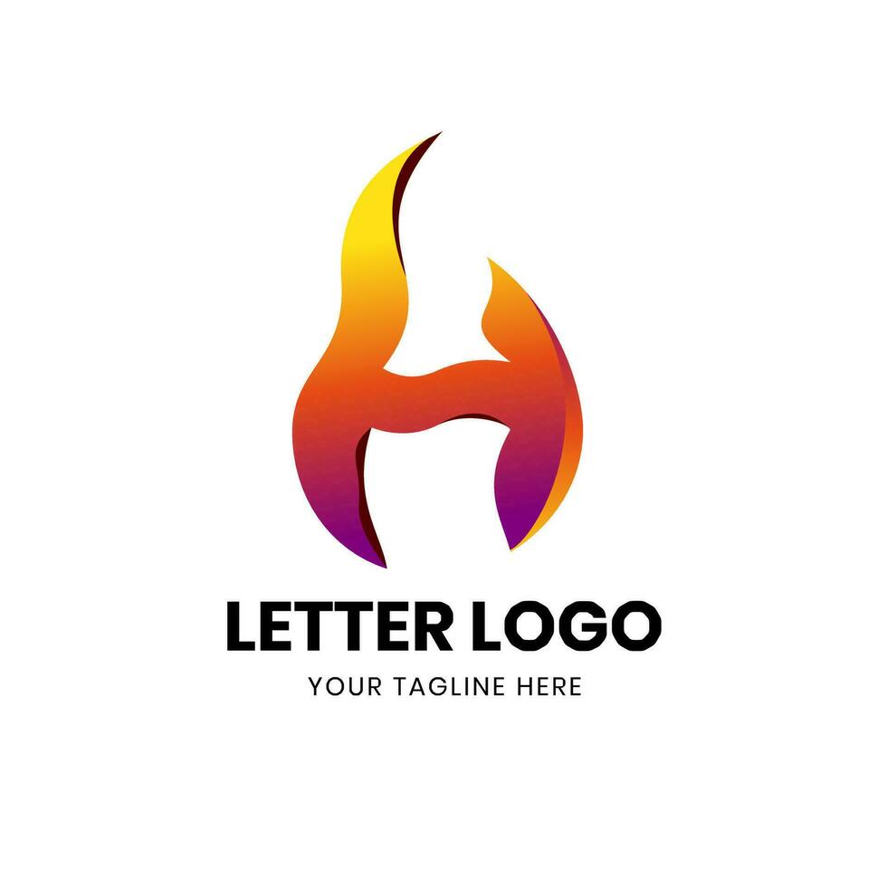 Letter H logo template vector