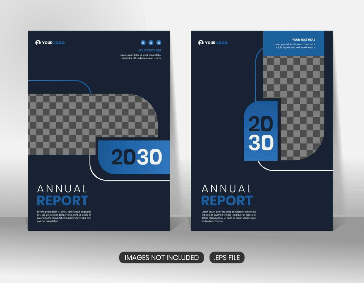 Modern annual report business corporate brochure template vector