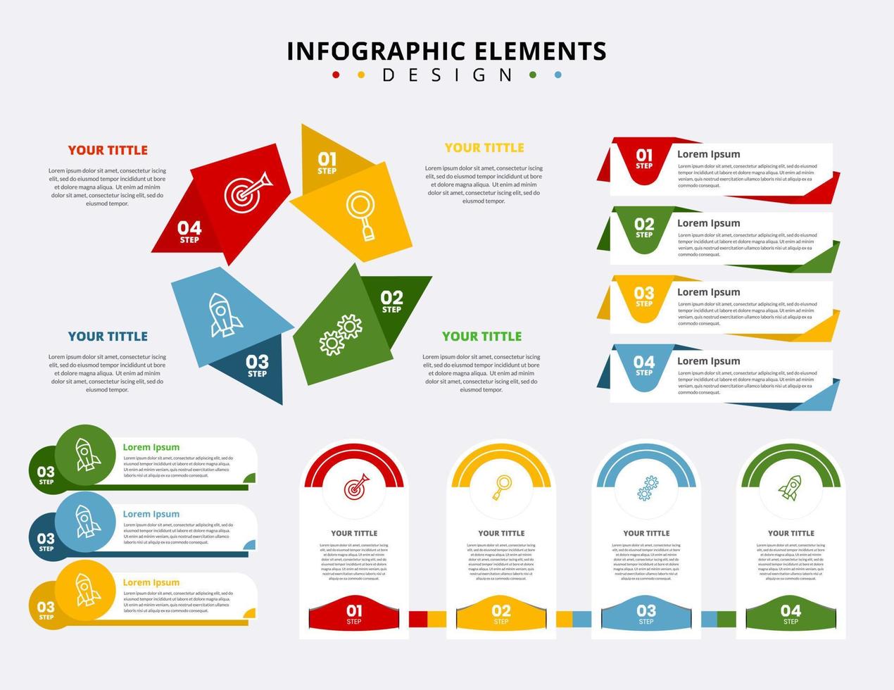 colección de elementos infográficos creativos vector