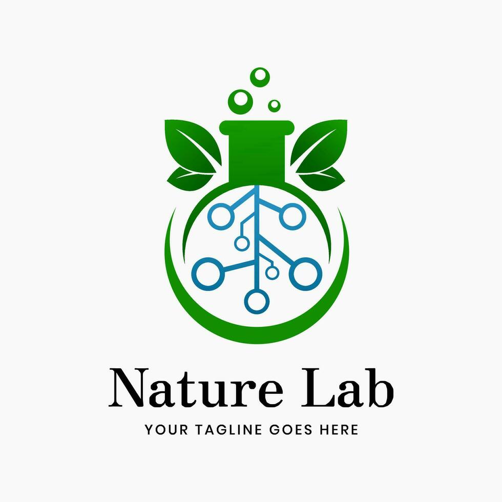 plantilla de elemento de logotipo de laboratorio de ciencias vector