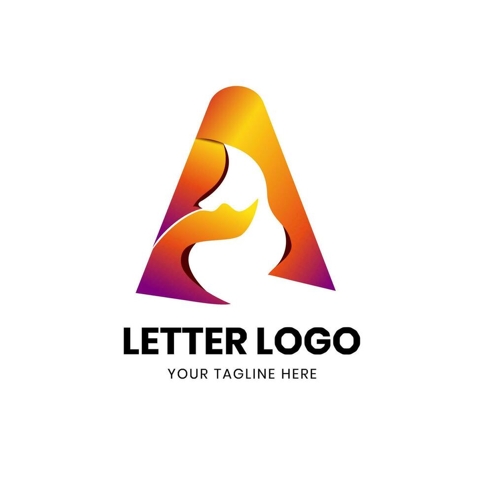 Letter A logo template vector