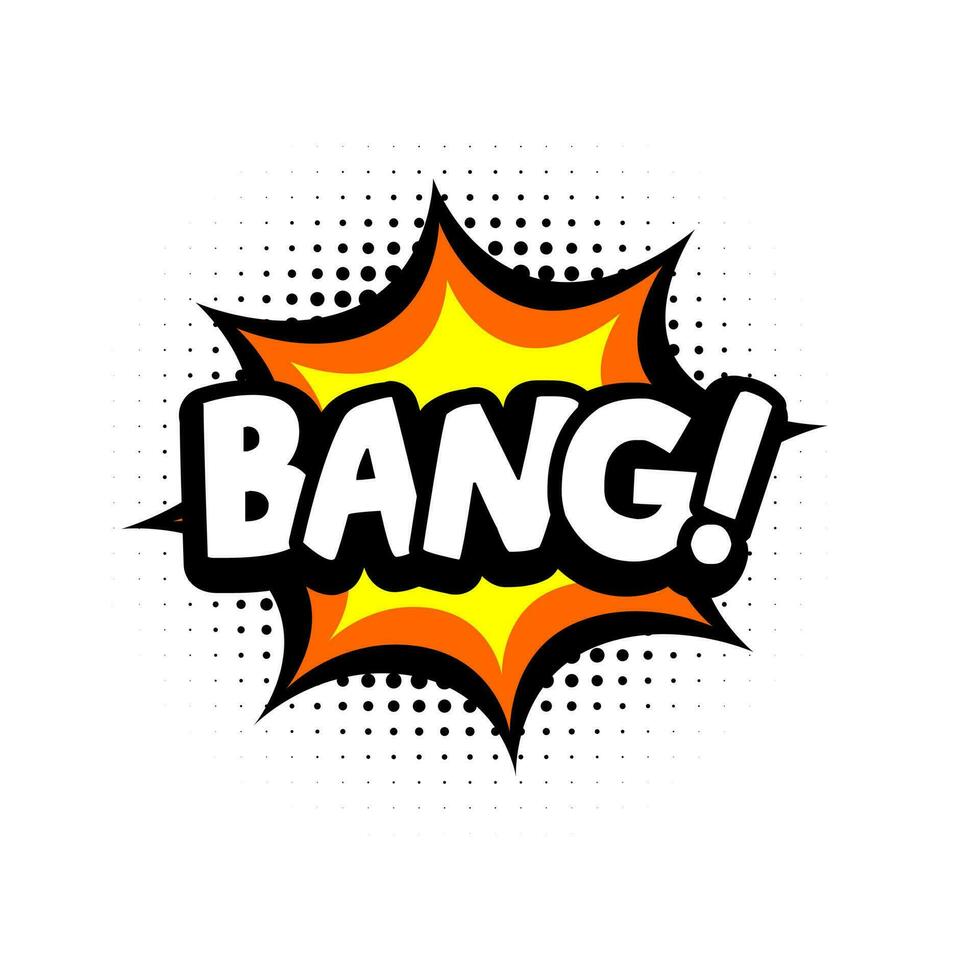 Illustration vector bubble text of Bang. Perfect for stickers, design elements, comics, etc.