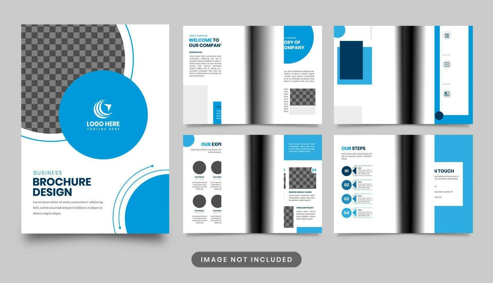 Modern annual report business corporate brochure template vector