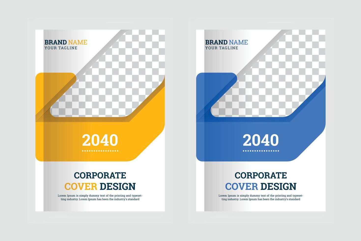 Annual report business corporate book cover design template or brochure cover design vector