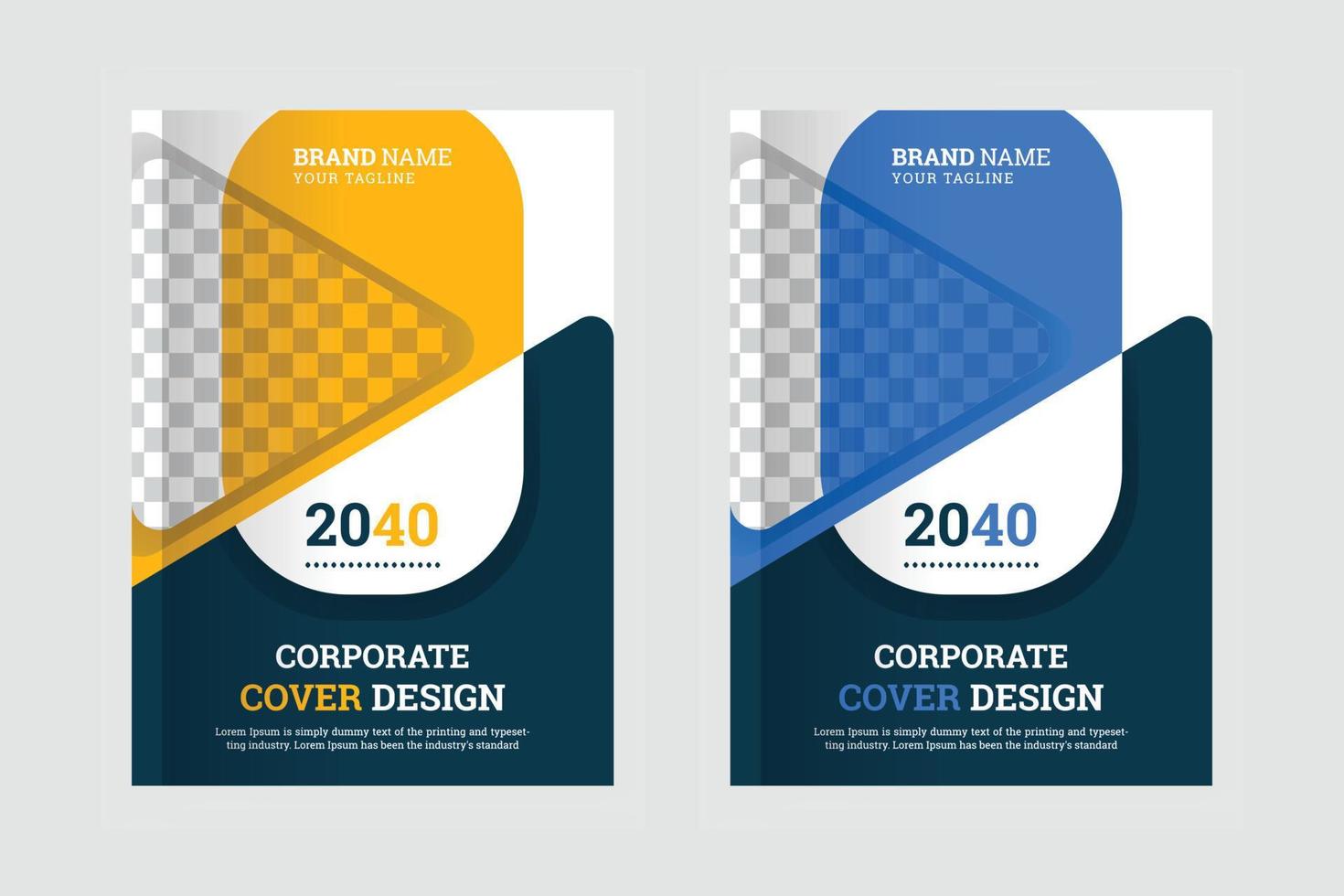 Annual report business corporate book cover design template or brochure cover design vector