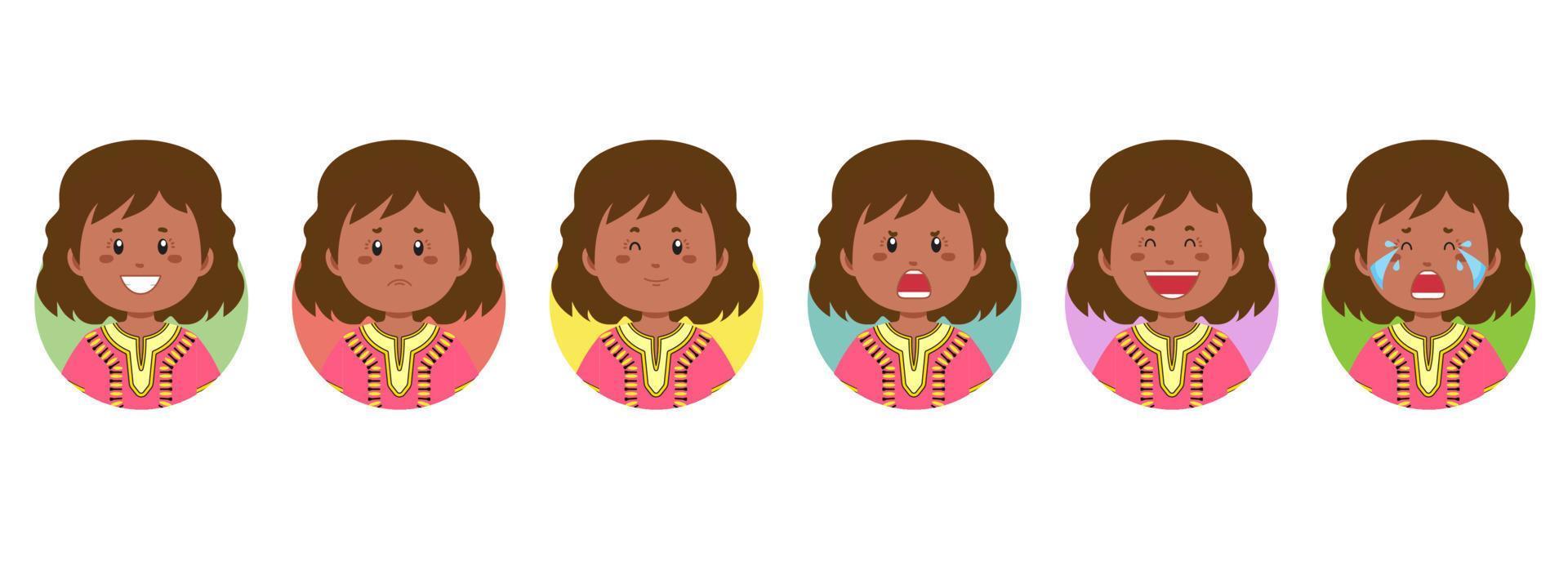 South Africa Avatar with Various Expression vector