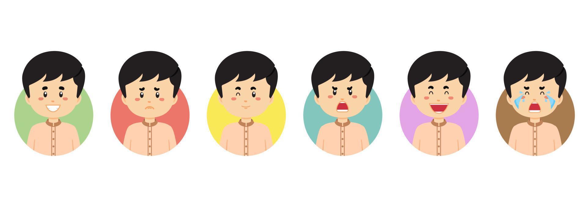 Thailand Avatar with Various Expression vector