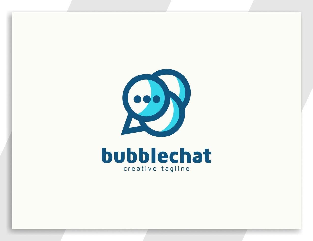 Bubble chat conversation talk communication logo design vector