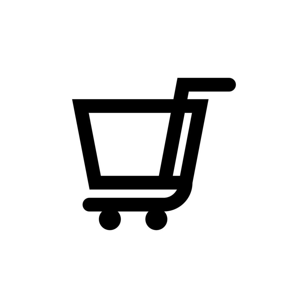 diseño de icono plano de carrito de compras vector