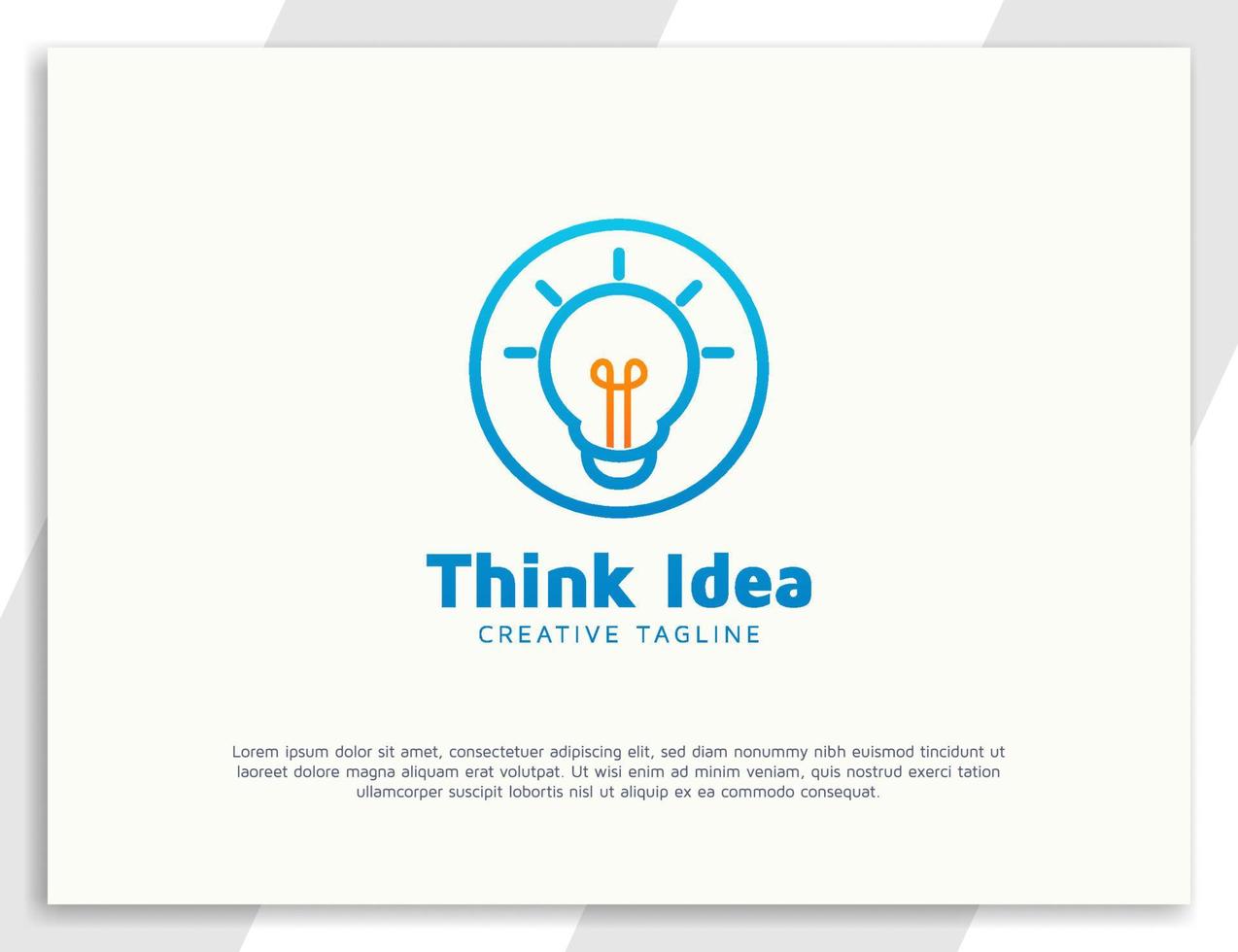 Think idea logo concept with bulb vector